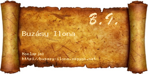 Buzásy Ilona névjegykártya